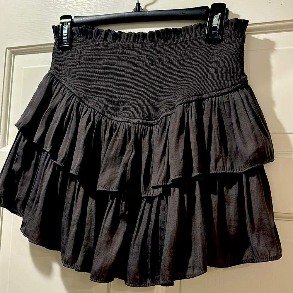 Mustard Seed Smocked Waist Ruffled Skort